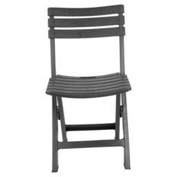 Nordara Collapsible Outdoor Folding Garden Chair Camping Patio Pool in Grey - thumbnail 4