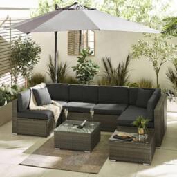 FurnitureboxUK Orlando Rattan Garden Coffee Table with Central Ice Bucket in Grey - thumbnail 3