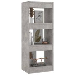 Berkfield Home Book Cabinet/Room Divider Concrete Grey 40x30x103 cm Engineered Wood - Size: 40 x 30 x 103 cm - thumbnail 4