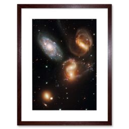 Artery8 Wall Art Print Hubble Space Astronomy Galactic Wreckage In Stephan's Quintet Clash Of Galaxies Stellar Observations In The Hickson Compact - thumbnail 1