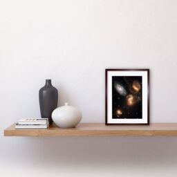 Artery8 Wall Art Print Hubble Space Astronomy Galactic Wreckage In Stephan's Quintet Clash Of Galaxies Stellar Observations In The Hickson Compact - thumbnail 2