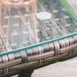 Rafaelo Mobilia Set of 3 Rattan Garden Conversation Furniture Set in Brown - thumbnail 5