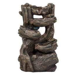 Living and Home Solar-Powered Garden Fountain for Outdoor Water Displays in Grey - thumbnail 2