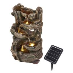 Living and Home Solar-Powered Garden Fountain for Outdoor Water Displays in Grey - thumbnail 3
