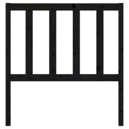 Berkfield Home Beautiful Bed Headboard Black 106x4x100 cm Solid Wood Pine - Size: 106 x 4 x 100 cm - thumbnail 4