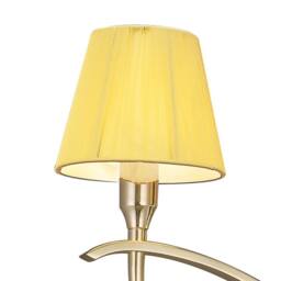 Netlighting Siena Semi Flush Round Brass 3 Light E14 Amber Cream Shades in Yellow - thumbnail 6