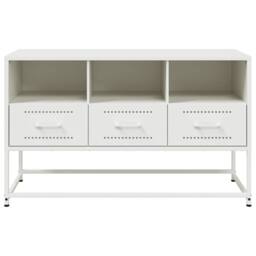 Berkfield Home TV Cabinet White 100.5x39x60.5 cm Steel - thumbnail 6