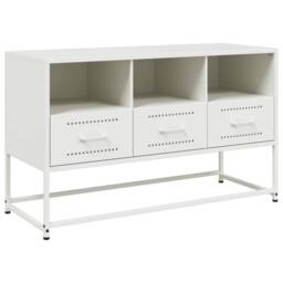 Berkfield Home TV Cabinet White 100.5x39x60.5 cm Steel - thumbnail 2