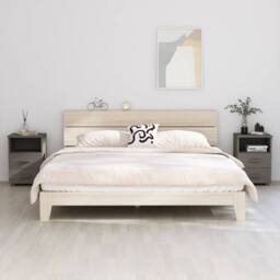 Berkfield Home Decorative Bedside Cabinets HAMAR 2 pcs Light Grey 40x35x62 cm So - Size: 40 x 35 x 62 cm - thumbnail 2