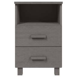 Berkfield Home Decorative Bedside Cabinets HAMAR 2 pcs Light Grey 40x35x62 cm So - Size: 40 x 35 x 62 cm - thumbnail 4
