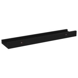 Berkfield Home Decorative Wall Shelves 4 pcs Black 40x9x3 cm - Size: 40 x 9 x 3 cm - thumbnail 4