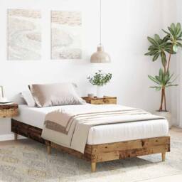 Berkfield Home Durable Bed Frame No Mattress Old Wood 90x200 cm Engineered Wood in Brown
