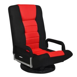 Costway Folding Floor Gaming Chair Adjustable 6-Position Floor Lazy Chair in Red - thumbnail 6
