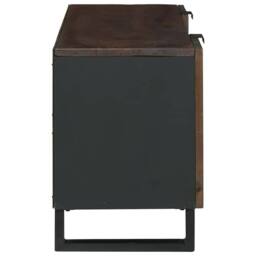 Berkfield Home TV Cabinet - 105 x 33.5 x 46 cm, Made from Solid Mango Wood in Brown - Size: 105 x 33.5 x 46 cm - thumbnail 4