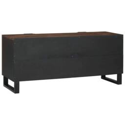 Berkfield Home TV Cabinet - 105 x 33.5 x 46 cm, Made from Solid Mango Wood in Brown - Size: 105 x 33.5 x 46 cm - thumbnail 5