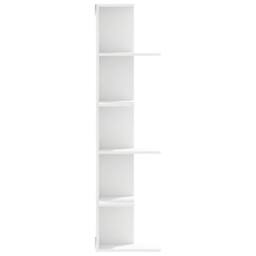 Berkfield Home Wall Corner Shelf White 36.5x36.5x140 cm Engineered Wood - thumbnail 5
