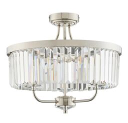 Netlighting 'ASCOLI' Stylish Dimmable Indoor Modern 3 Light Glass Ceiling Pendant in Grey - thumbnail 5