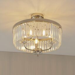 Netlighting 'ASCOLI' Stylish Dimmable Indoor Modern 3 Light Glass Ceiling Pendant in Grey - thumbnail 2