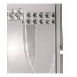 Netlighting Charis Flush Wall Lamp Switched 1 Light Polished Chrome Glass Crystal in Grey - thumbnail 6