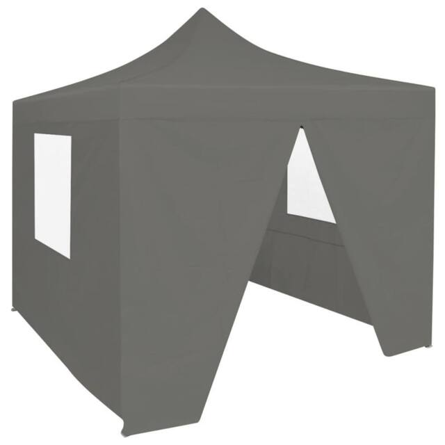 Berkfield Home Foldable Party Tent Pop-Up with 4 Sidewalls 3x3 m Anthracite in Black - image 1