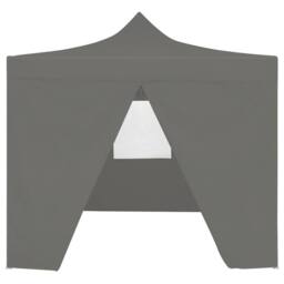 Berkfield Home Foldable Party Tent Pop-Up with 4 Sidewalls 3x3 m Anthracite in Black - thumbnail 3
