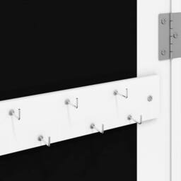 Berkfield Home Mirror Jewellery Cabinet Wall Mounted White 37.5x10x106 cm - thumbnail 8