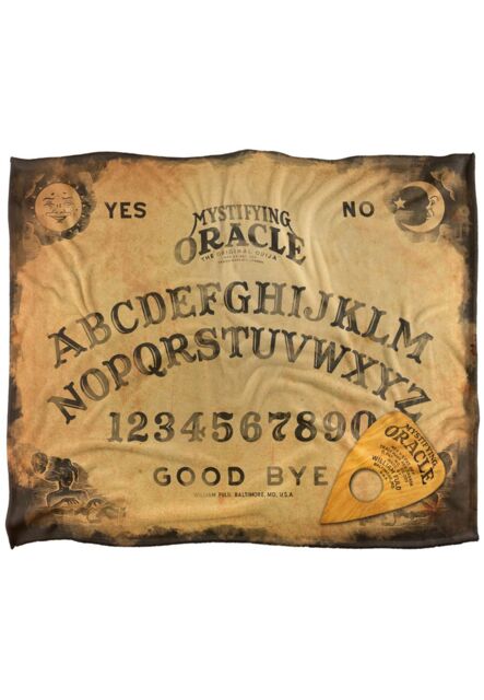 Hasbro Ouija Vintage Silky Touch Super Soft Throw Blanket 152x127cm in White - Size: 152x127 cm - image 1