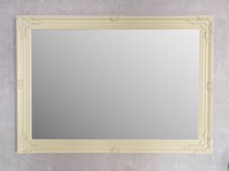 Downton Interiors Antique Style Extra Large Cream Wood Frame Wall Mirror 106cm x 75cm in Ivory - Size: XL - thumbnail 4