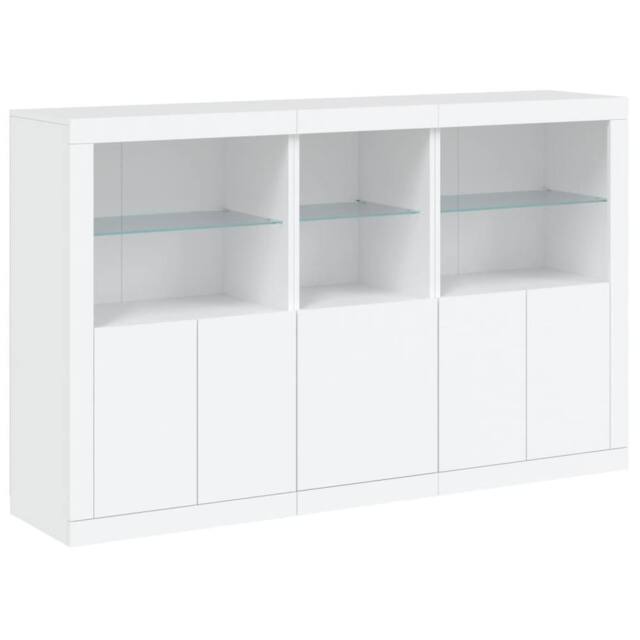 Berkfield Home Sideboard with LED Lights White 162x37x100 cm - Size: 162 x 37 x 100 cm - image 1