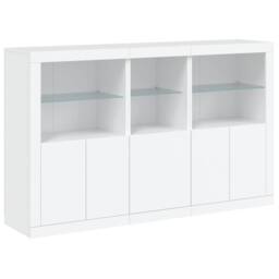 Berkfield Home Sideboard with LED Lights White 162x37x100 cm - Size: 162 x 37 x 100 cm - thumbnail 1