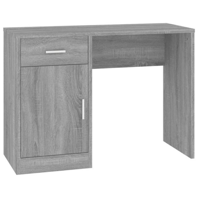 Berkfield Home Desk with Drawer&Cabinet Grey Sonoma 100x40x73 cm Engineered Wood - Size: 100 x 40 x 73 cm - image 1