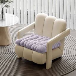 Kelvenix Milk Velvet Cookies-Light Grey 7cm Thick Cotton Seat Cushion Mat in Light Grey - Size: 100 cm x 190 cm - thumbnail 5