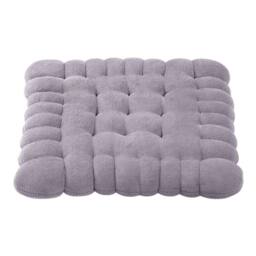 Kelvenix Milk Velvet Cookies-Light Grey 7cm Thick Cotton Seat Cushion Mat in Light Grey - Size: 100 cm x 190 cm - thumbnail 1