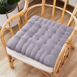 Kelvenix Milk Velvet Cookies-Light Grey 7cm Thick Cotton Seat Cushion Mat in Light Grey - Size: 100 cm x 190 cm - thumbnail 4