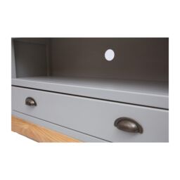 Cabinet Bits Bomporto Light Grey 1 Drawer TV Cabinet Brass Cup Handle - thumbnail 5