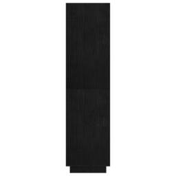 Berkfield Home Book Cabinet/Room Divider Black 80x35x135 cm Solid Pinewood - Size: 80 x 35 x 135 cm - thumbnail 6