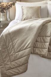Soiree 'Melanie' Luxe Velvet Filled Cushion in Beige - Size: 43 cm x 43 cm - thumbnail 2