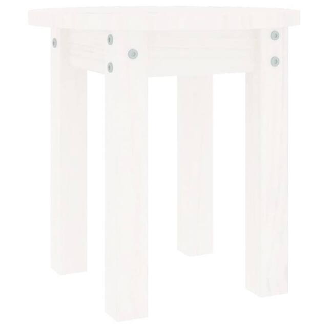 Berkfield Home Coffee Table White Ã˜ 35x35 cm Solid Wood Pine - image 1