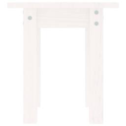 Berkfield Home Coffee Table White Ã˜ 35x35 cm Solid Wood Pine - thumbnail 5