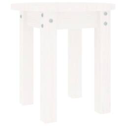 Berkfield Home Coffee Table White Ã˜ 35x35 cm Solid Wood Pine - thumbnail 1