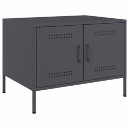 Berkfield Home Sturdy Coffee Table Anthracite 68x50x50.5 cm Steel in Dark Grey - thumbnail 2