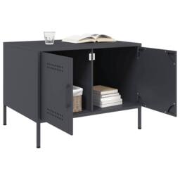 Berkfield Home Sturdy Coffee Table Anthracite 68x50x50.5 cm Steel in Dark Grey - thumbnail 4