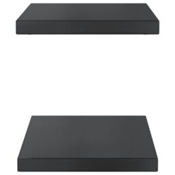 Berkfield Home Wall Shelves 2 pcs 50x30x3 cm Black Stainless Steel - Size: 50 x 30 x 3 cm - thumbnail 6