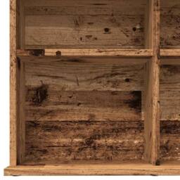 Berkfield Home CD Cabinet Old Wood 100x23x89.5 cm Engineered Wood in Brown - thumbnail 7