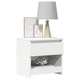 Berkfield Home Elegant Bedside Cabinets 2 pcs High Gloss White 40x30x39 cm Engin - Size: 40 x 30 x 39 cm - thumbnail 4