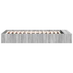 Berkfield Home Modern Bed Frame without Mattress Grey Sonoma 75x190 cm Small Single - thumbnail 5