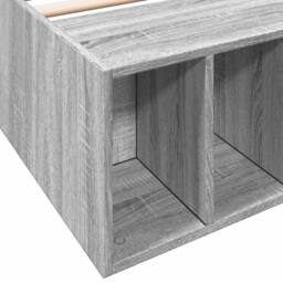 Berkfield Home Modern Bed Frame without Mattress Grey Sonoma 75x190 cm Small Single - thumbnail 7