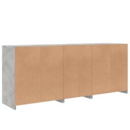 Berkfield Home Sideboard with LED Lights Concrete Grey 162x37x67 cm - Size: 162 x 37 x 67 cm - thumbnail 8