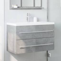 Berkfield Home Sink Cabinet Artisian Oak 80x38.5x48 cm Engineered Wood in Light Grey