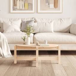 Berkfield Home Beautiful Coffee Table 87x48x35 cm Solid Wood Pine in Light Tan - Size: 87 x 48 x 35 cm